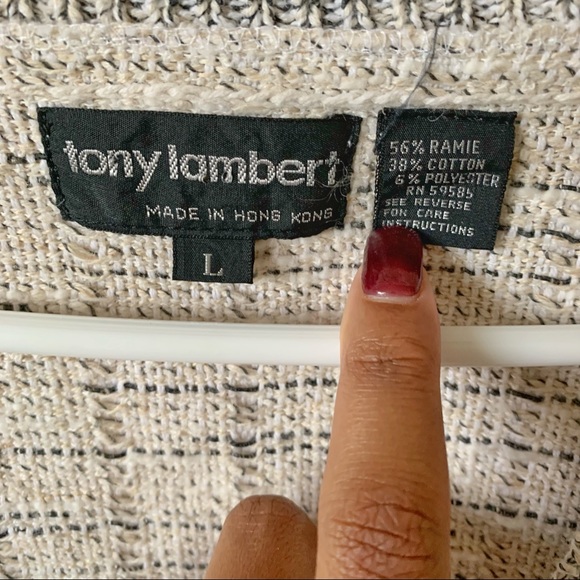 Vintage Tony Lambert Button Up Sweater Size L - Picture 7 of 15